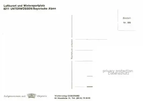 AK / Ansichtskarte Unterwoessen Panorama Alpen Ortsmotive Maibaum Luftkurort Wintersportplatz Kat. Unterwoessen