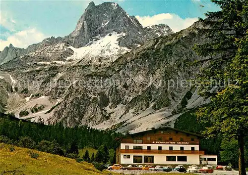 AK / Ansichtskarte Gramaialm Alpengasthof Gramai gegen Lamsenspitze Karwendelgebirge Kat. Eben am Achensee