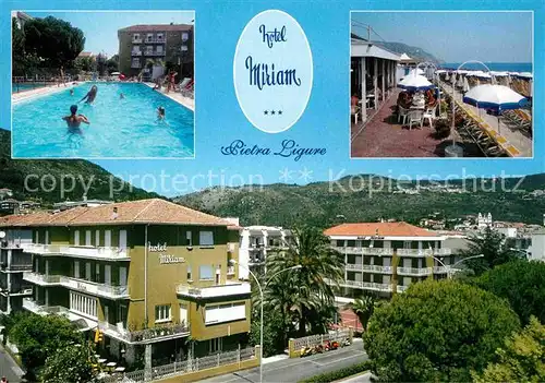 AK / Ansichtskarte Pietra Ligure Hotel Miriam Schwimmbad