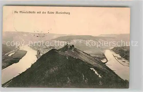 AK / Ansichtskarte Alf Mosel Moselschleife mit Ruine Marienburg Kat. Alf