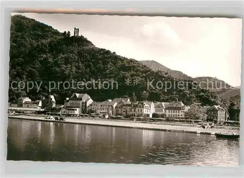 AK / Ansichtskarte Traben Trarbach Moselpartie mit Ruine Grevenburg Kat. Traben Trarbach