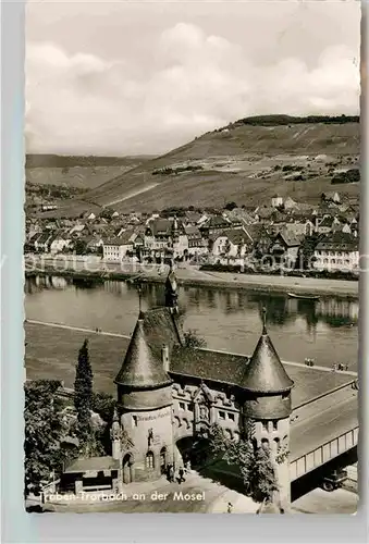 AK / Ansichtskarte Traben Trarbach Moselbruecke mit Brueckenschenke Kat. Traben Trarbach