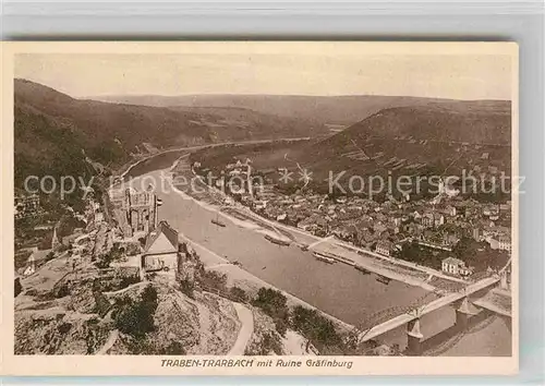 AK / Ansichtskarte Traben Trarbach Panorama mit Ruine Graefinburg Kat. Traben Trarbach