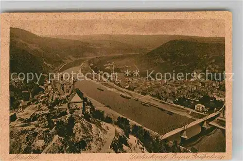 AK / Ansichtskarte Traben Trarbach Panorama mit Ruine Graefenburg Kat. Traben Trarbach