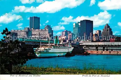 AK / Ansichtskarte Montreal Quebec Skyline and port Hafen Faehre Kat. Montreal