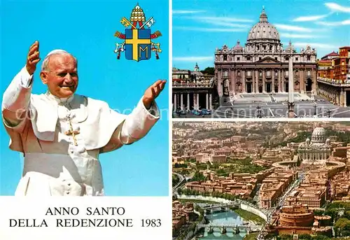 AK / Ansichtskarte Papst Papa Giovanni Paolo II Roma Vaticano Anno Santo della Redenzione Kat. Religion