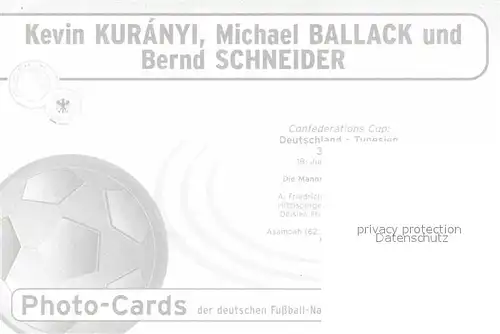 AK / Ansichtskarte Fussball Kevin Kuranyi Michael Ballack Bernd Schneider  Kat. Sport