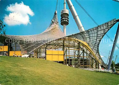 AK / Ansichtskarte Olympia Muenchen Olympiapark Schwimmhalle Olympiaturm  Kat. Sport