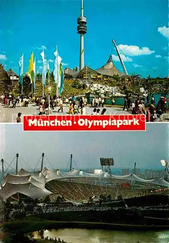 AK / Ansichtskarte Olympia Muenchen Olympiapark Olympiasee Olympiaturm  Kat. Sport