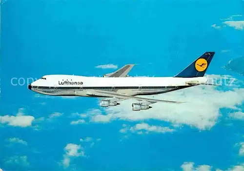 AK / Ansichtskarte Lufthansa Boeing 747 Jumbo Jet  Kat. Flug
