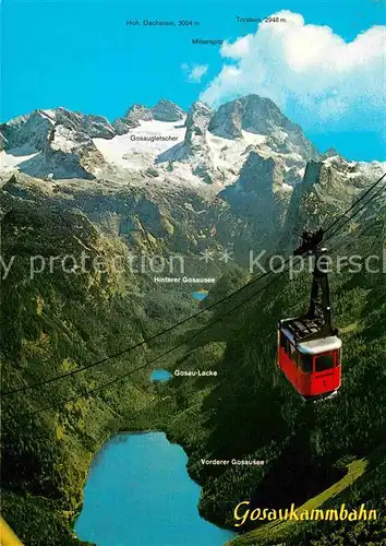 AK / Ansichtskarte Seilbahn Gosaukamm Gosausee Hoher Dachstein  Kat. Bahnen