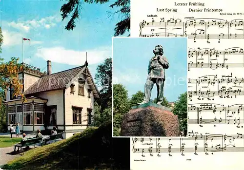 AK / Ansichtskarte Komponist Edvard Grieg Bergen Trollhaugen Letzter Fruehling  Kat. Musik