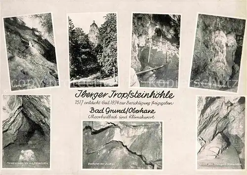 AK / Ansichtskarte Hoehlen Caves Grottes Iberger Tropfsteinhoehle Bad Grund Zwerg Huebich Panzerschildkroete  Kat. Berge