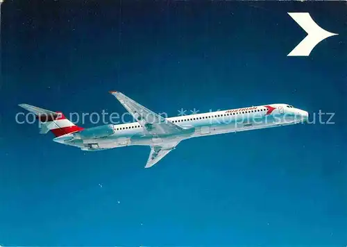 AK / Ansichtskarte Flugzeuge Zivil Austrian Airlines Douglas DC 9 Super 80 Kat. Airplanes Avions
