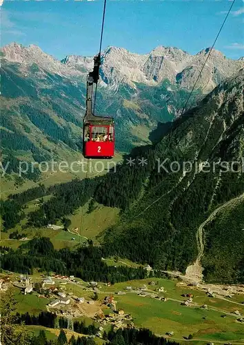 AK / Ansichtskarte Seilbahn Walmendingerhorn Mittelberg Hammerspitze Schafalpen  Kat. Bahnen