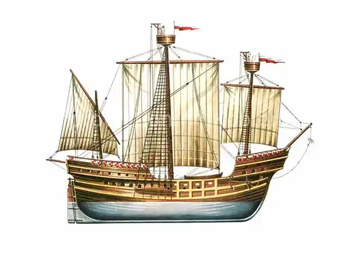 AK / Ansichtskarte Schiffe Ships Navires Hansekogge um 1470 Zeichnung Swoboda 