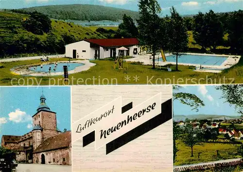 AK / Ansichtskarte Neuenheerse Gaststaette Cafe Pension Schwimmbad Panorama Kat. Bad Driburg