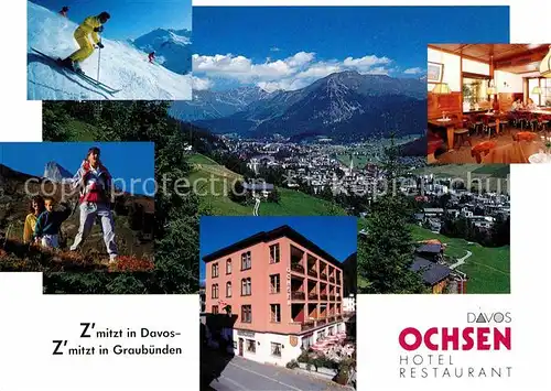 AK / Ansichtskarte Davos GR Hotel Restaurant Ochsen Kat. Davos