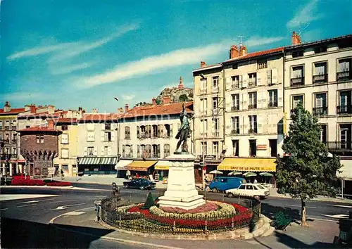 AK / Ansichtskarte Le Puy en Velay Square et Statue Lafayette Tour Pannessac Kat. Le Puy en Velay