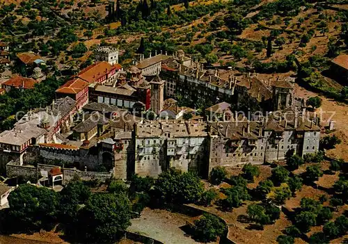 AK / Ansichtskarte Athos Chalkidiki Makedonien Fliegeraufnahme Kloster Vatopede Kat. Griechenland