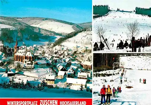 AK / Ansichtskarte Zueschen Sauerland Skigebiet Kirchenpartie Kat. Winterberg
