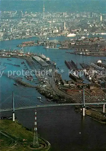 AK / Ansichtskarte Hamburg Fliegeraufnahme Koehlbrandbruecke Kat. Hamburg