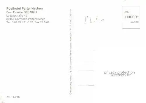 AK / Ansichtskarte Garmisch Partenkirchen Posthotel  Kat. Garmisch Partenkirchen