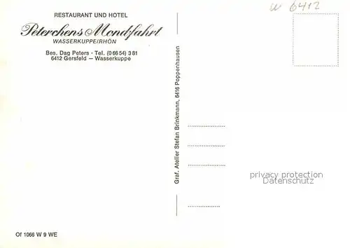 AK / Ansichtskarte Wasserkuppe Rhoen Restaurant und Hotel Peterchens Mondfahrt Kat. Poppenhausen (Wasserkuppe)