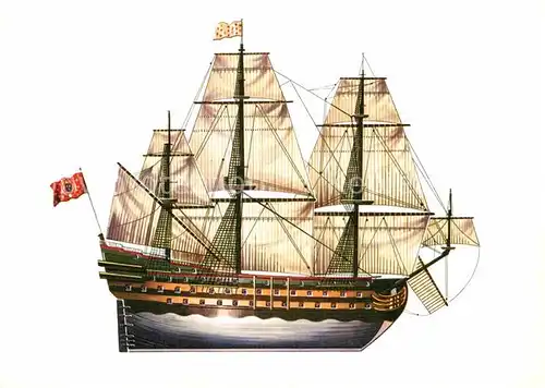 AK / Ansichtskarte Schiffe Ships Navires Louis XV 1692 Zeichnung Swoboda 