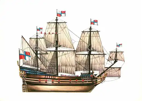 AK / Ansichtskarte Schiffe Ships Navires Fregatte Orel 1669 Zeichnung Swoboda