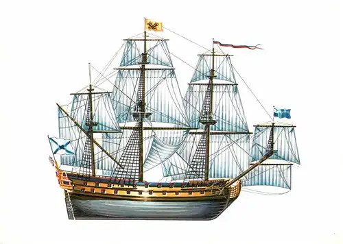 AK / Ansichtskarte Schiffe Ships Navires Linienschiff Ingermanland 1715 Zeichnung Swoboda 