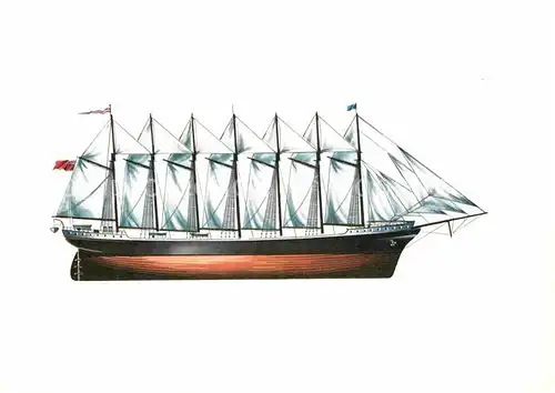 AK / Ansichtskarte Schiffe Ships Navires Schoner James Lawson 1902 Zeichnung Swoboda 
