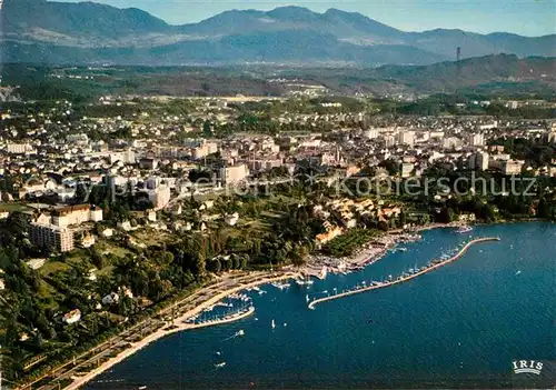 AK / Ansichtskarte Thonon les Bains Fliegeraufnahme Port et la station Kat. Thonon les Bains