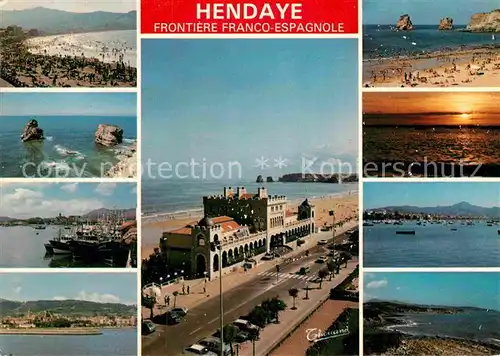 AK / Ansichtskarte Hendaye Pyrenees Atlantiques Fliegeraufnahme Strand   Kat. Hendaye