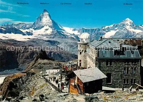 AK / Ansichtskarte Zermatt VS Kulmhotel Gornergrat Matterhorn Dent Blanche Walliser Alpen Kat. Zermatt