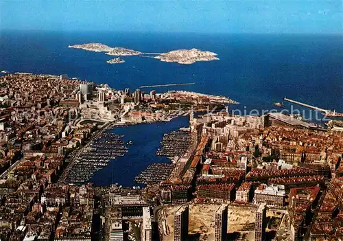 AK / Ansichtskarte Marseille Vue aerienne du Vieux Port Kat. Marseille