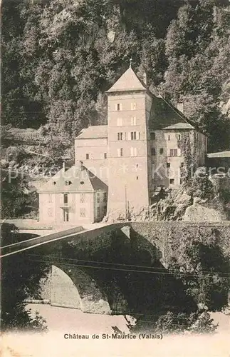 AK / Ansichtskarte Saint Maurice VS Chateau  Kat. Sankt Moritz Wallis