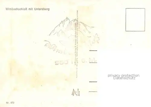 AK / Ansichtskarte Untersberg Wimbachschloss Kat. Salzburg