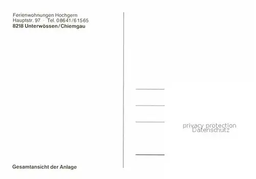 AK / Ansichtskarte Unterwoessen Ferienwohnungen Hochgern Alpenblick Kat. Unterwoessen