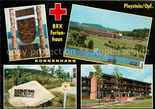 AK / Ansichtskarte Pleystein BRK Ferienhaus Sonnenhang Schild Parkanlage Kat. Pleystein