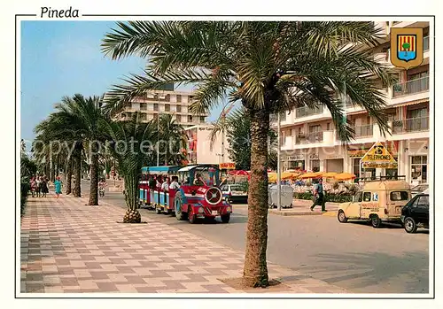 AK / Ansichtskarte Pineda de Mar Paseo Maritimo Promenade Touristenbahn Kat. Spanien