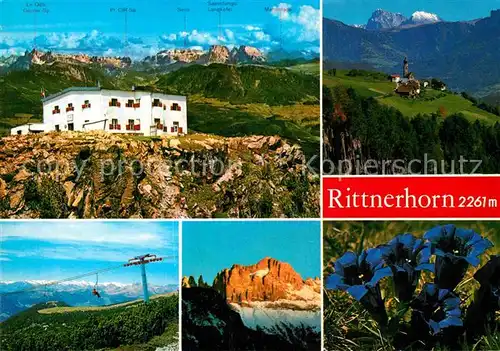 AK / Ansichtskarte Ritten Renon Rittnerhorn Haus Dolomiten Sessellift Alpenflora Kat. Renon Ritten Suedtirol