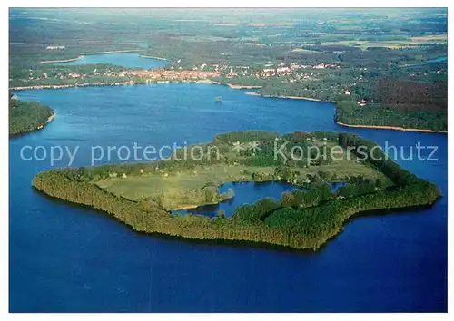AK / Ansichtskarte Lindow Beeskow Stadt der drei Seen Insel Werder Fliegeraufnahme Kat. Friedland Mark