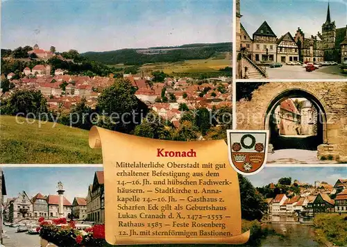 AK / Ansichtskarte Kronach Oberfranken Panorama Teilansichten Kat. Kronach