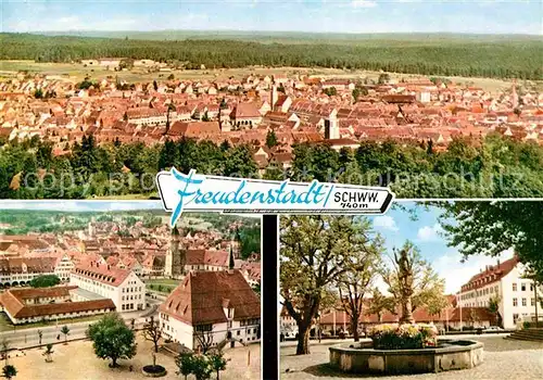 AK / Ansichtskarte Freudenstadt Panorama Teilansicht Brunnen Kat. Freudenstadt