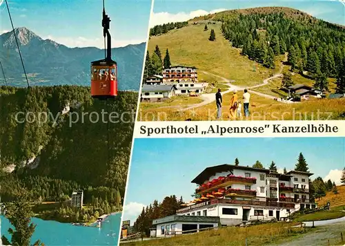 AK / Ansichtskarte Kanzelhoehe Seilbahn Sporthotel Alpenrose Kat. Villach