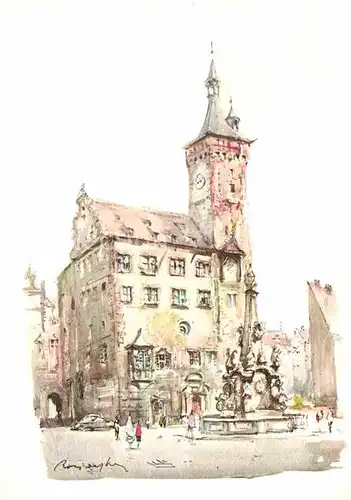 AK / Ansichtskarte Wuerzburg Stadtmotiv Illustration Kat. Wuerzburg