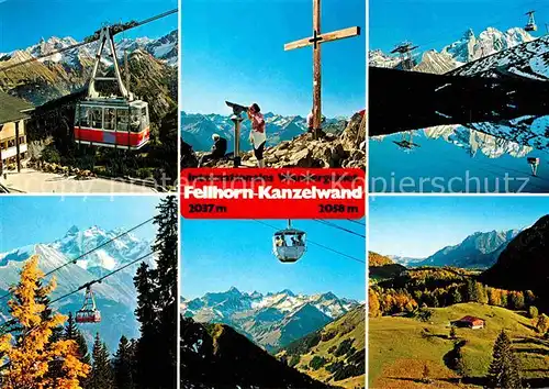 AK / Ansichtskarte Seilbahn Fellhorn Kanzelwand Oberstdorf Kleinwalsertal Hochalpenkette Kat. Bahnen