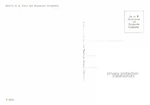 AK / Ansichtskarte Seilbahn Reutte Tirol  Kat. Bahnen
