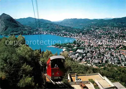 AK / Ansichtskarte Zahnradbahn Lugano Funicolare Cassarate Monte Bre Monte Rosa San Salvatore  Kat. Bergbahn